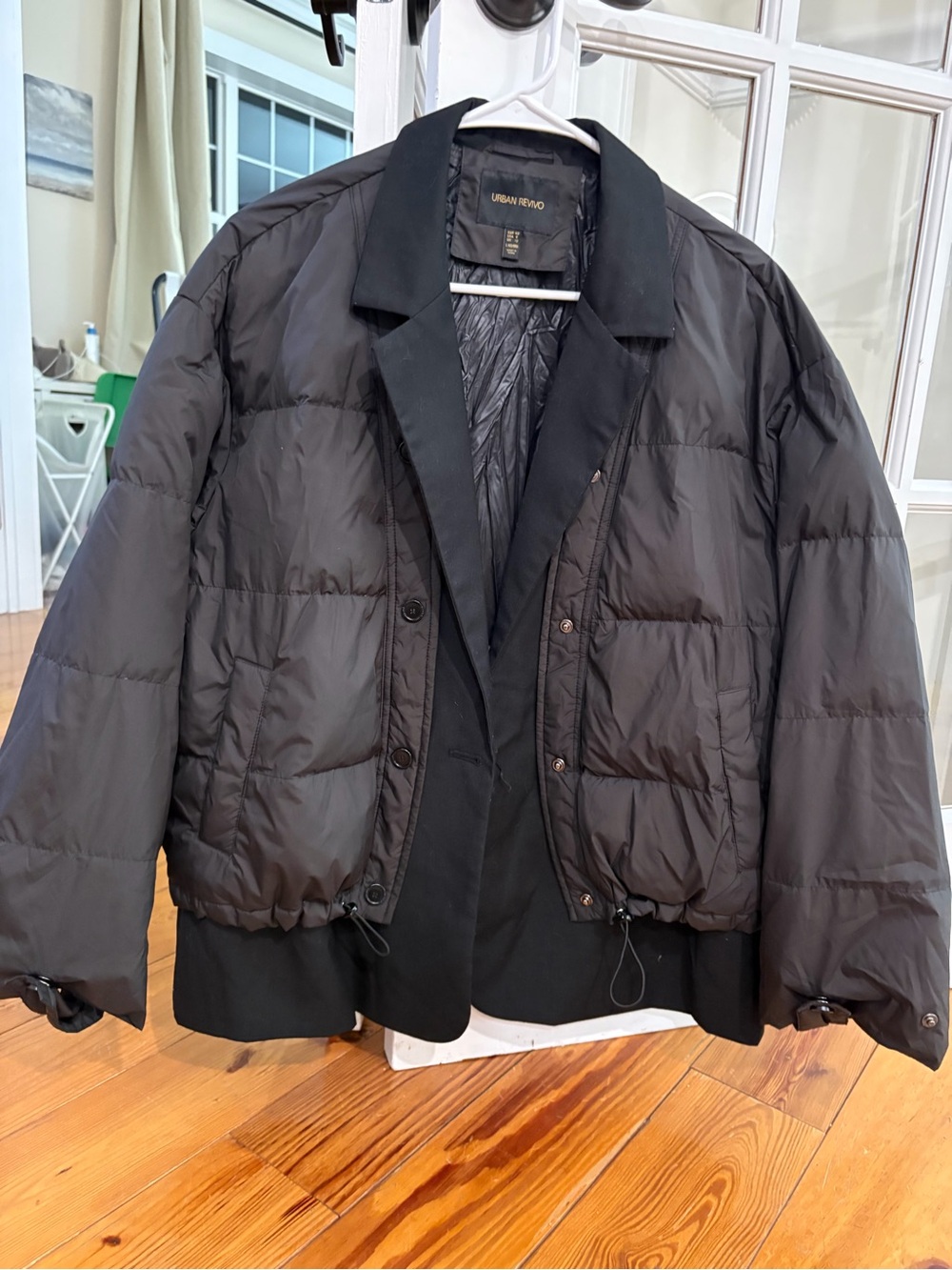 Women Black down Blazer Jacket